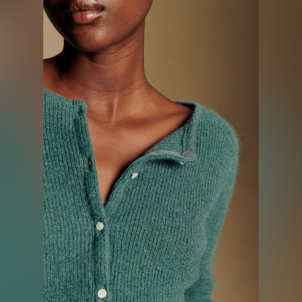 Sezane Gaspard Cardigan in Sage | M - Picture 2 of 6